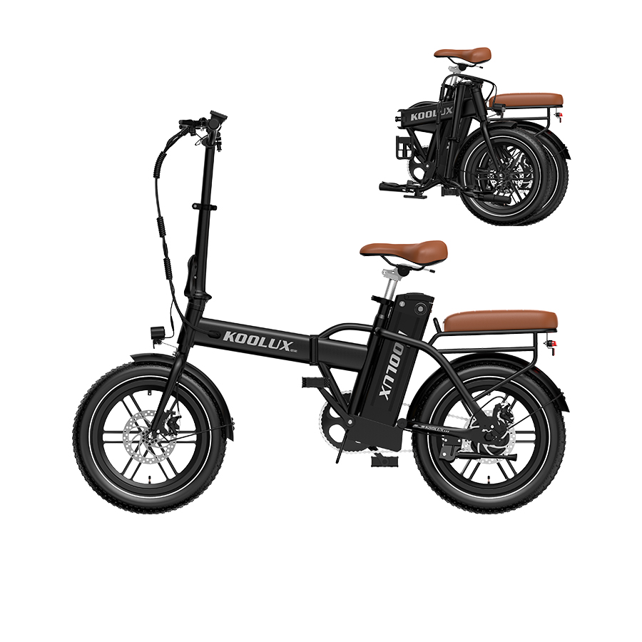 KOOLUX X10 - Elektrische Vouwfiets - 250W - 36V 13Ah Accu - 16X3 Inch Banden - Zwart