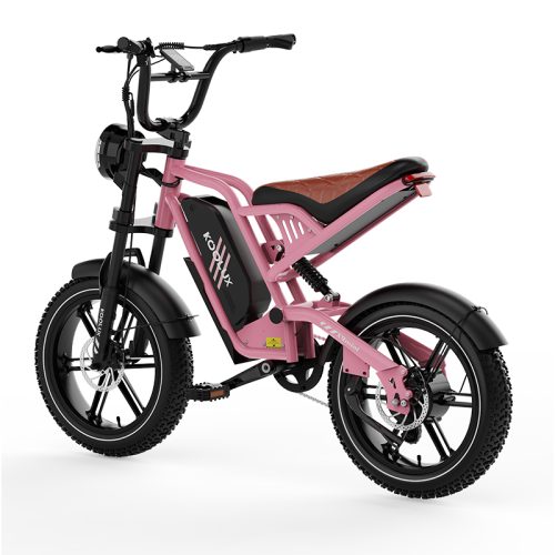 KOOLUX X9 Mini - 250W - 48V 13Ah Accu - 16X4 Inch Fatbike Banden - Roze