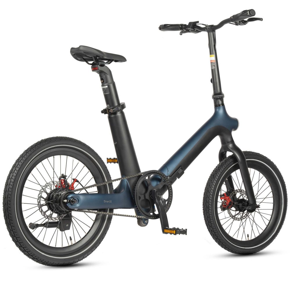 Maxtron Smart 30 - Elektrische Vouwfiets - 20 inch - 250W Motor - 36V 9.6Ah Accu - Blauw/Zwart