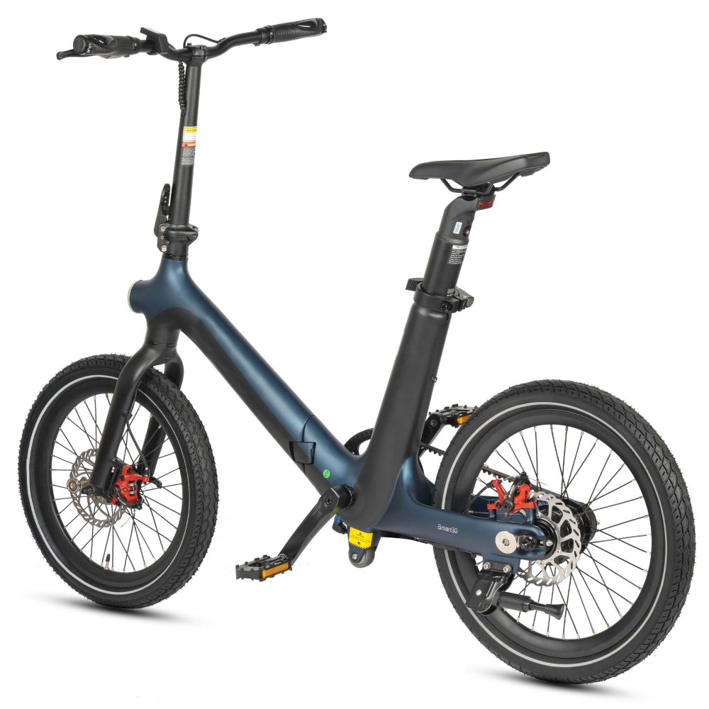 Maxtron Smart 30 – Elektrische Vouwfiets – 20 inch – 250W Motor – 36V 9.6Ah Accu – Blauw/Zwart