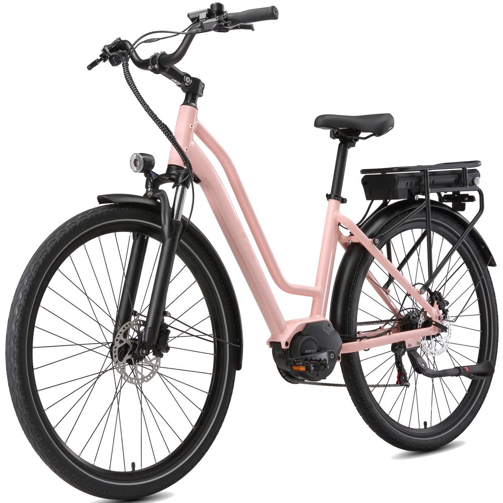 Maxtron Urban 8 - Elektrische Fiets - 28 inch - 250W Motor - 48V 15.6Ah Accu -Roze